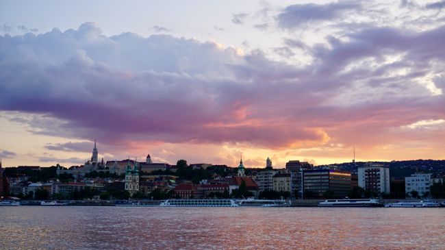 sunset over the Danube