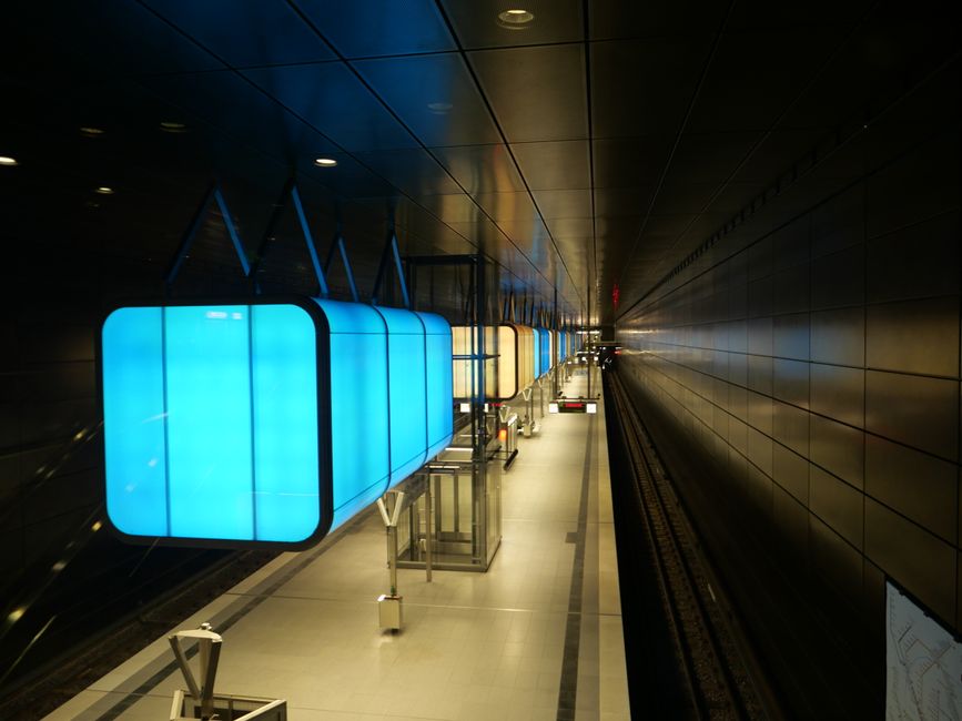 Subway station in HafenCity Hamburg