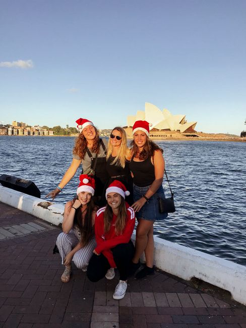 The Christmas crew in front of the Opera House