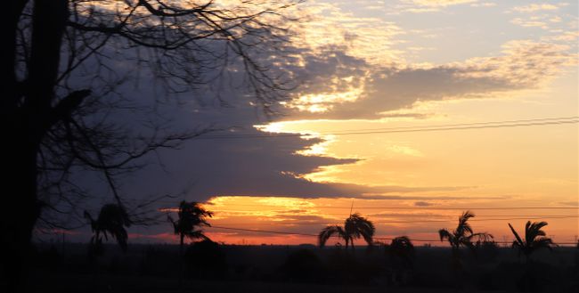 Sunset just before Foz do Iguacu