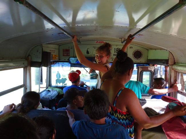 Riding the bus in Nicaragua