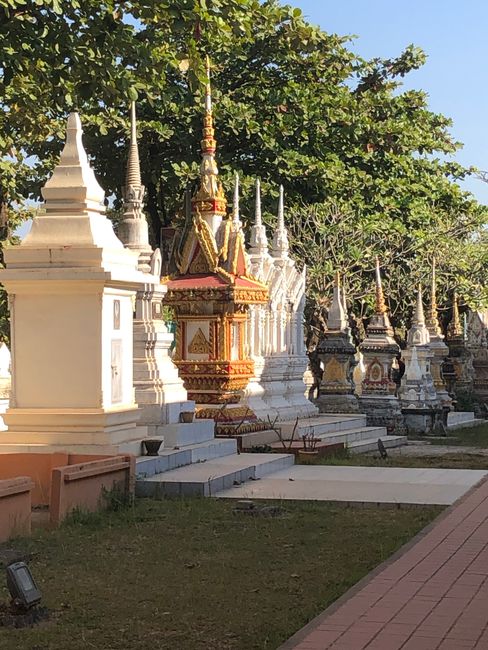 Stupas in the Garden of the Vientiane Museum