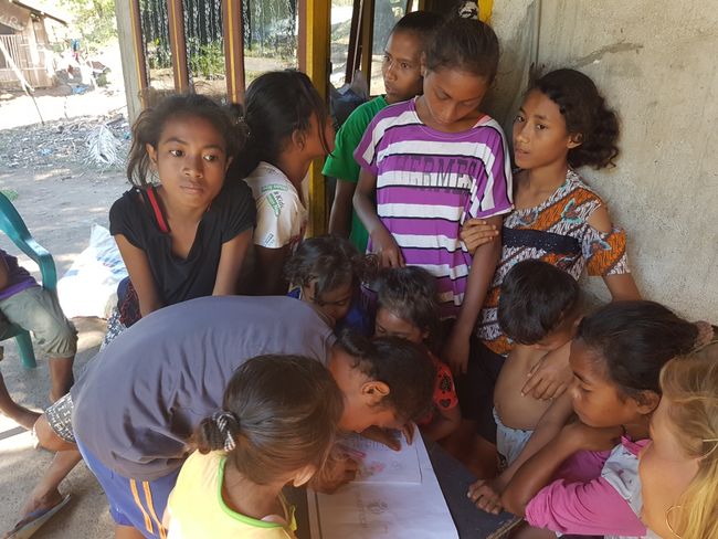 School visit in the villages near Maumere
