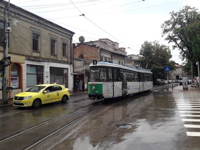 tram in the old town