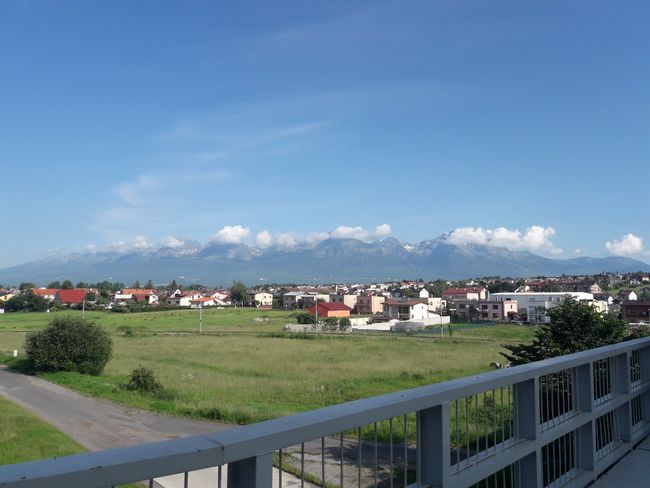 the High Tatras seen from Poprad