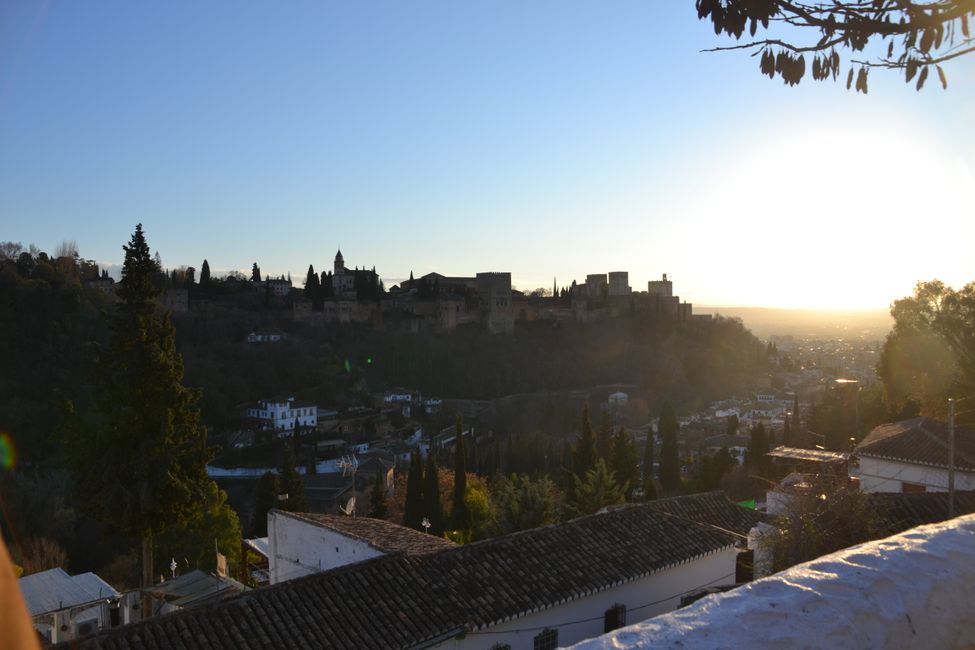 View from Albaicín to the Alhambra
