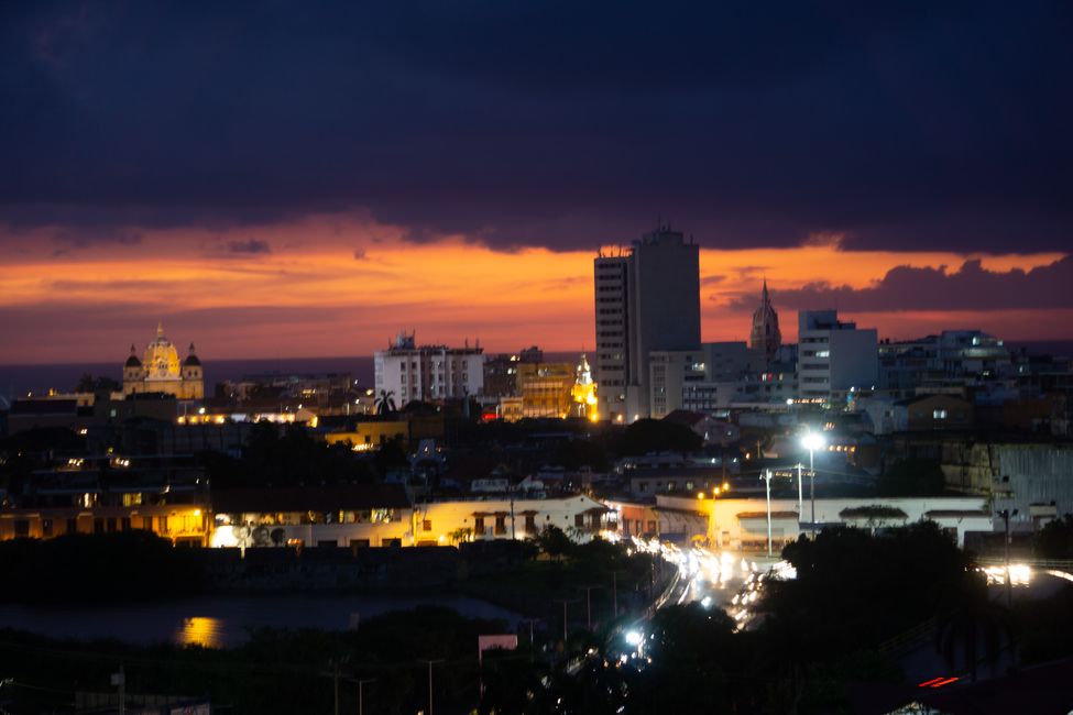 Sonnenuntergang in Cartagena