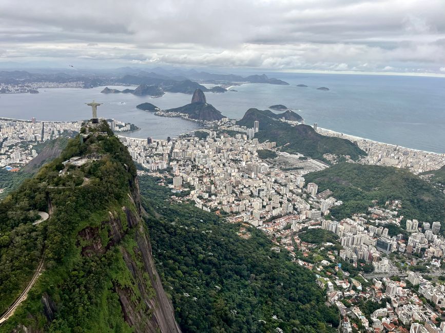 Panorama: Corcovado with Sugarloaf Mountain