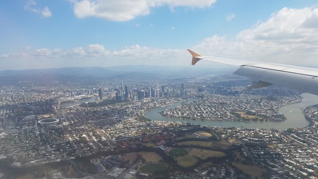 Anflug auf Brisbane