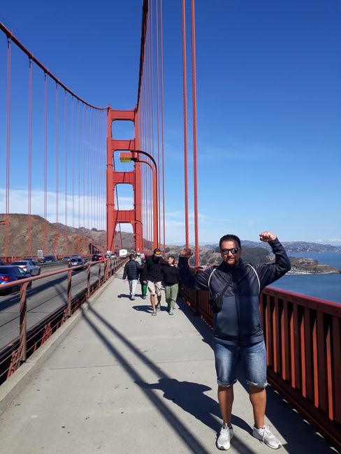On foot over the Golden Gate