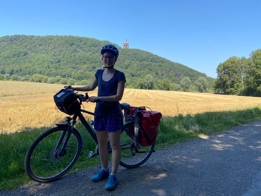 Janina near the Kaiser-Wilhelm-Denkmal at Porta Westfalica
