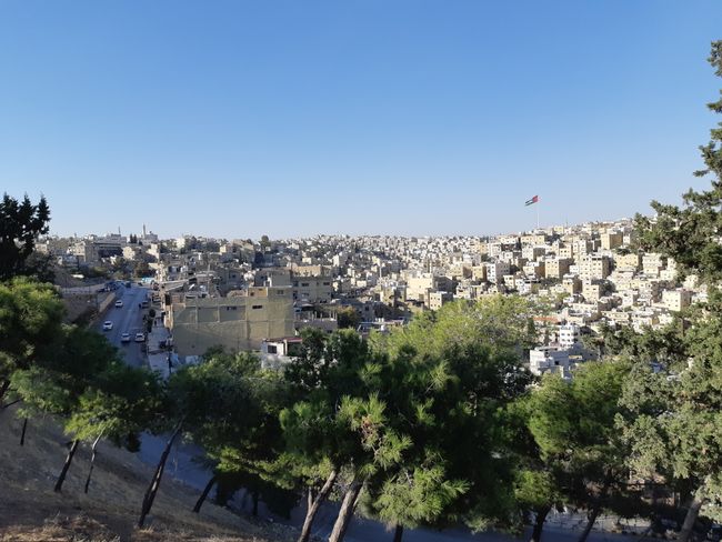 Blick über die Stadt aus Sicht der Amman Citadel