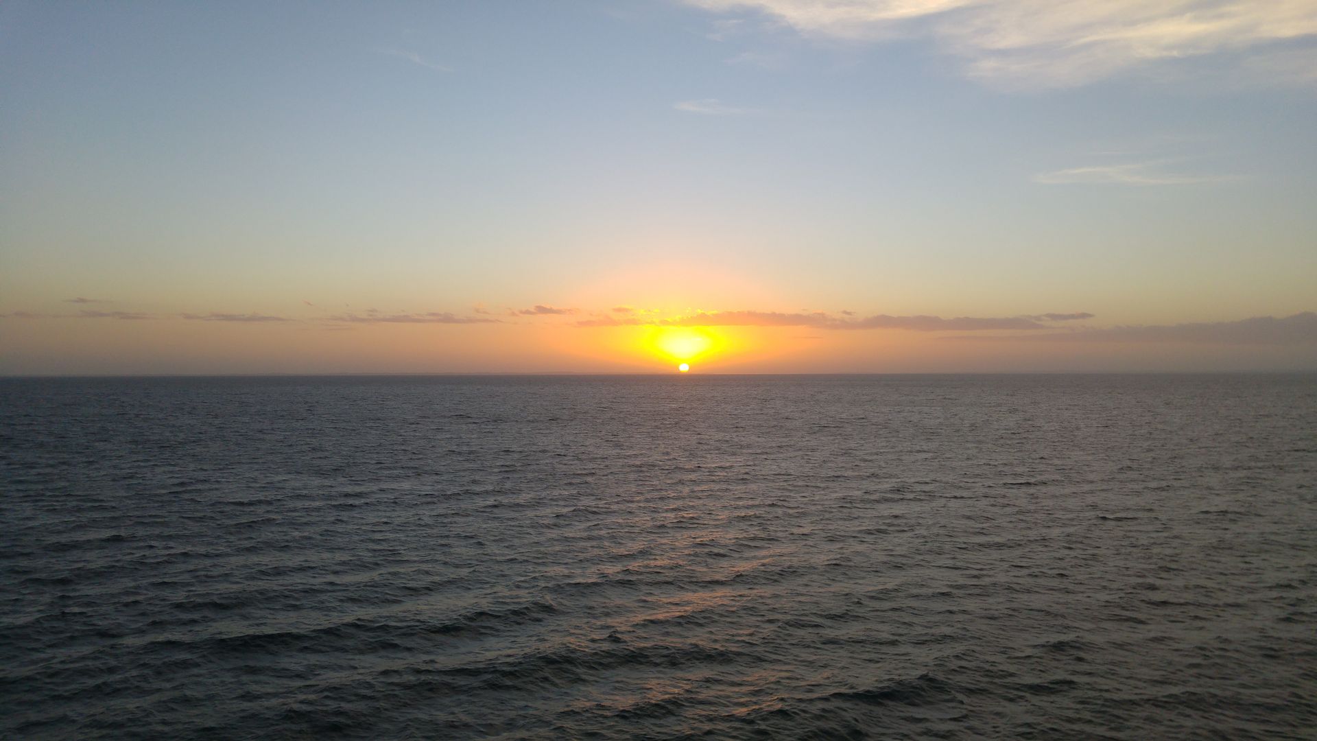 Sunset on the ferry