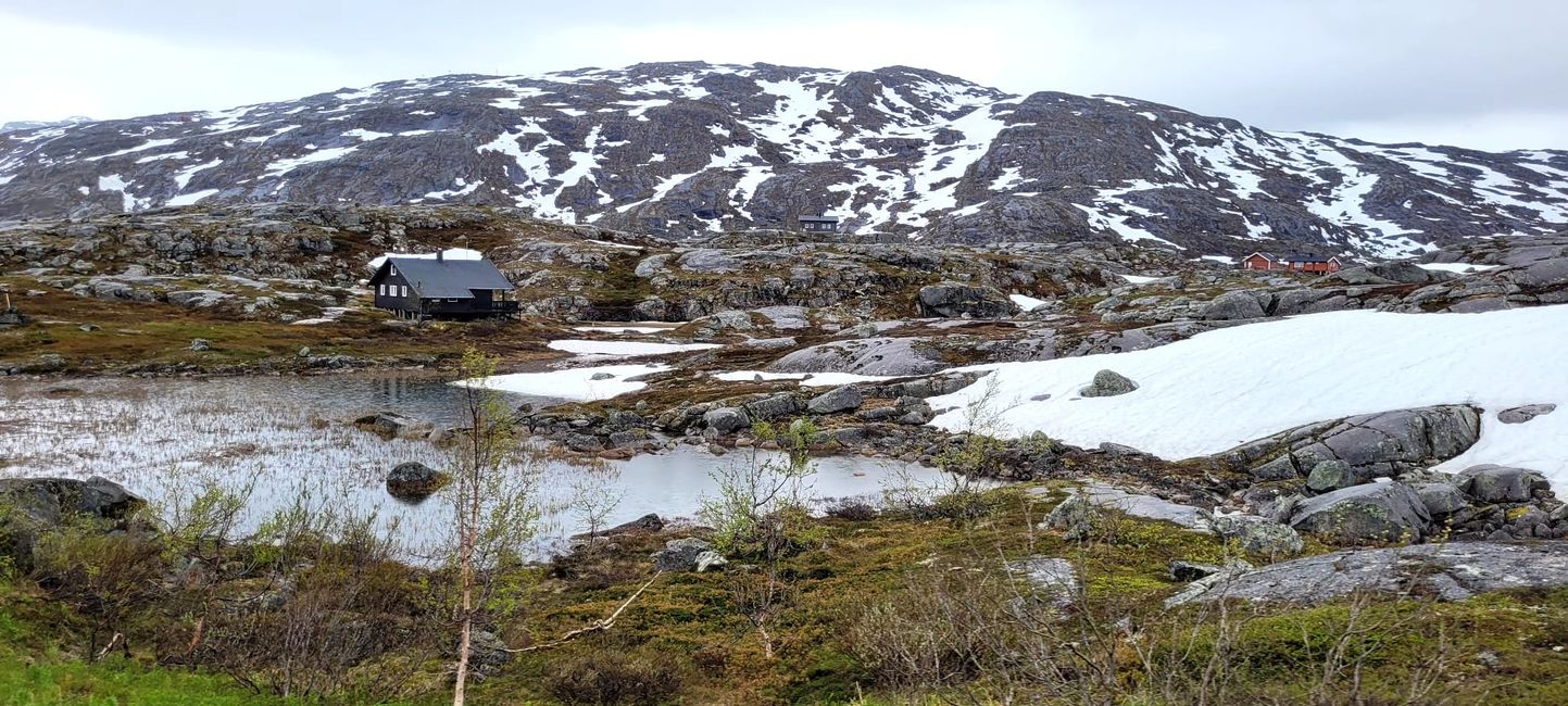 Skigebiet Grenze Norwegen zu Schweden! Nur noch 7 Grad