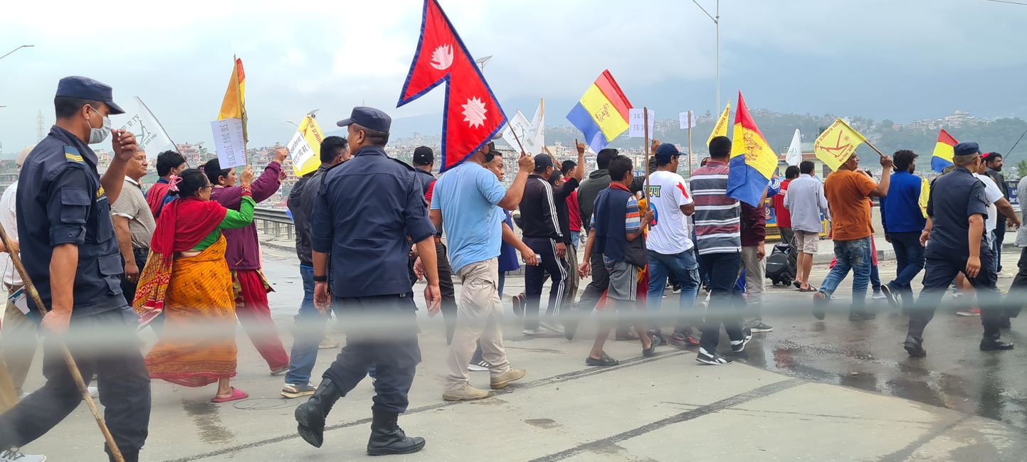 A protest in Kathmandu