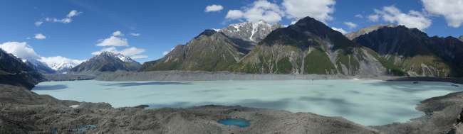Tasman Glacier with glacier lake