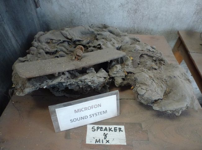 Merapi Museum - sound system after a volcanic eruption