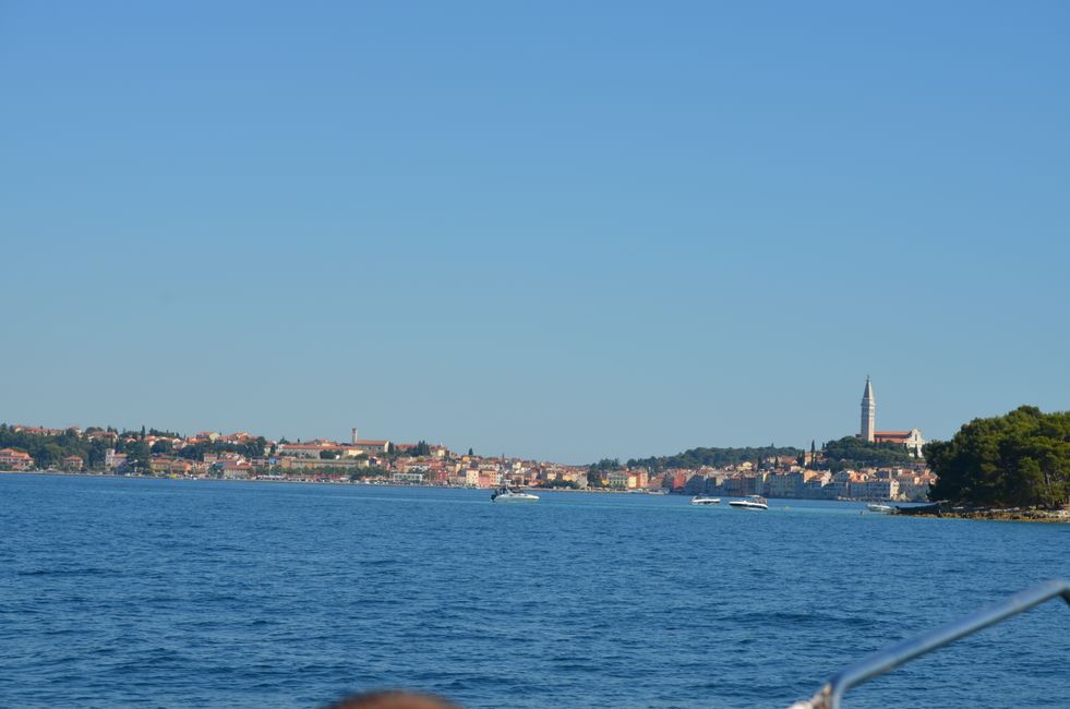 Just before Rovinj from the chartered sailing boat