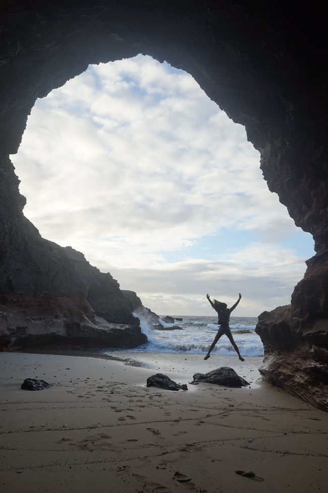 Ben has found a cave that can only be accessed at low tide