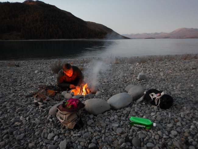 Bonfire at Lake Tekapo