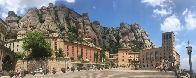 Monastery in the mountains of Montserrat (near Barcelona)