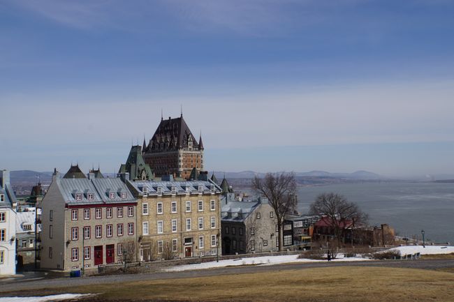 Quebec City and the expanses of the St. Lawrence River