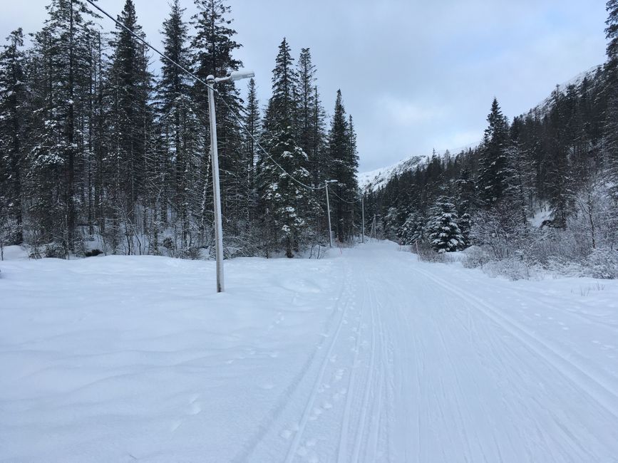 Sat, cross-country ski track