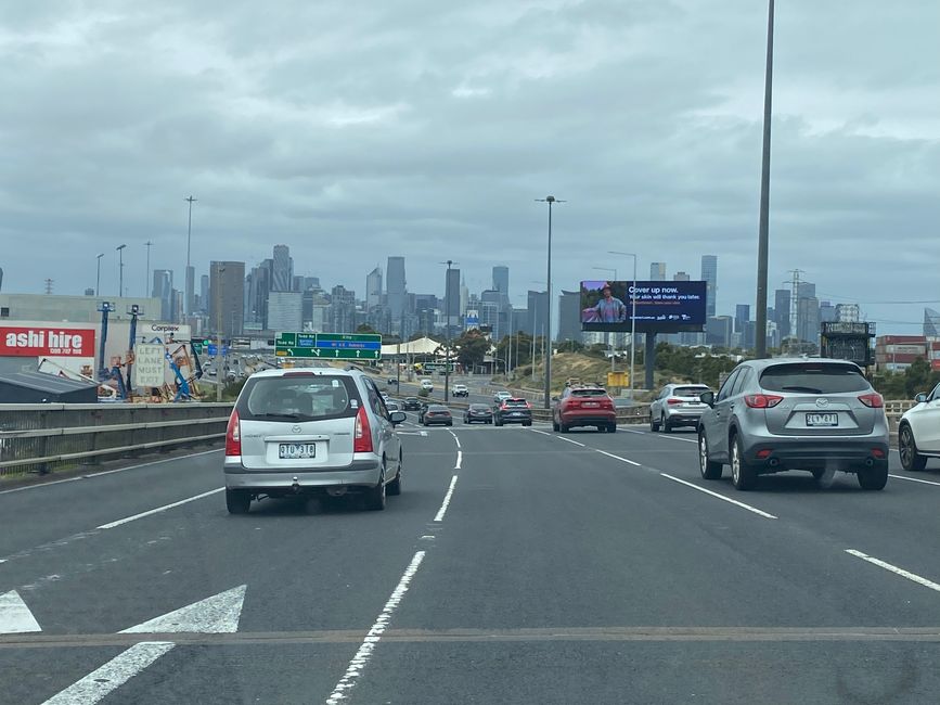 Freeway kurz vor Melbourne