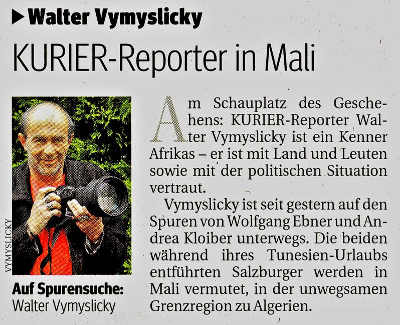 That was reported by the Kurier on the first day.