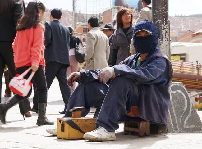 Schuhputzer in La Paz