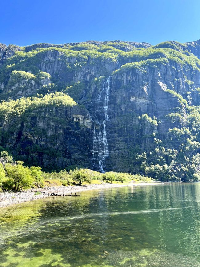 Wasserfall in Lysebottn