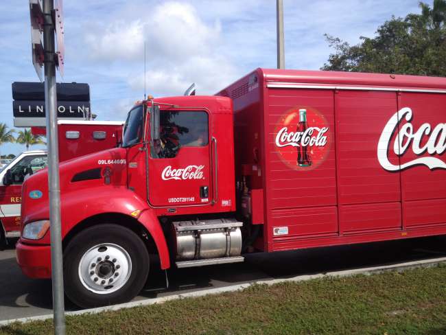 Coca Cola Truck at the fire station