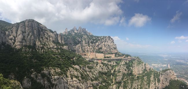 Monastery in the mountains of Montserrat (near Barcelona)