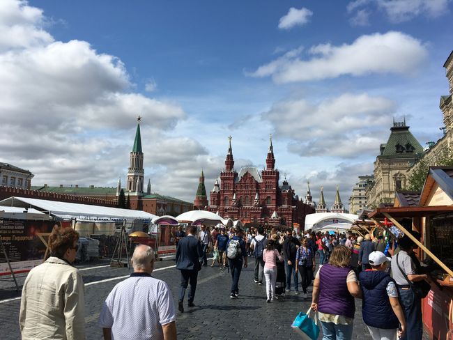 Crowds on Red Square.
