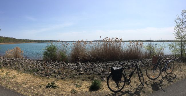 Beautiful bike and hiking trail around the lake