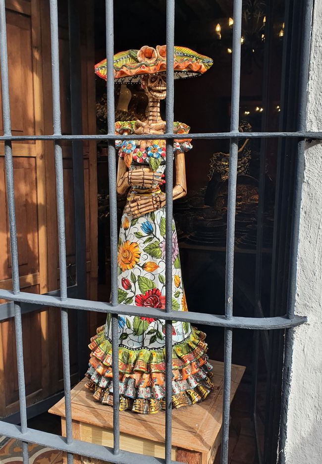 A Catrina made of Talavera ceramic