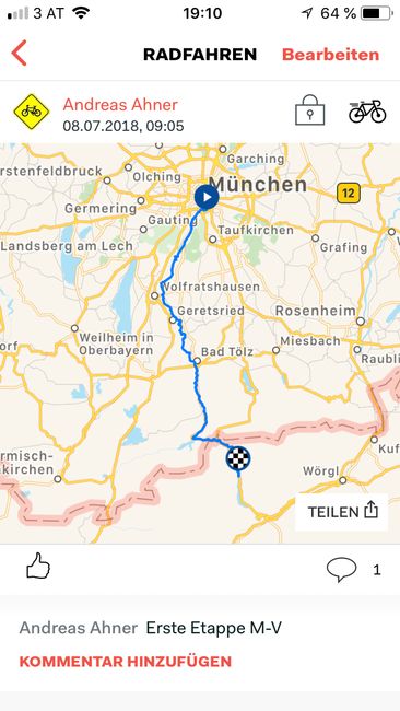 Stage 1: Munich-Achensee