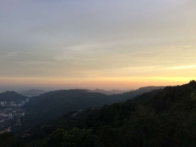 View over Penang Hill (a little over 800m high)