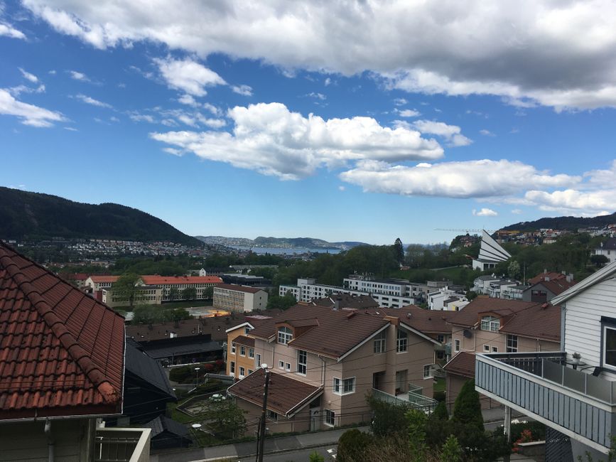 View towards downtown Bergen.