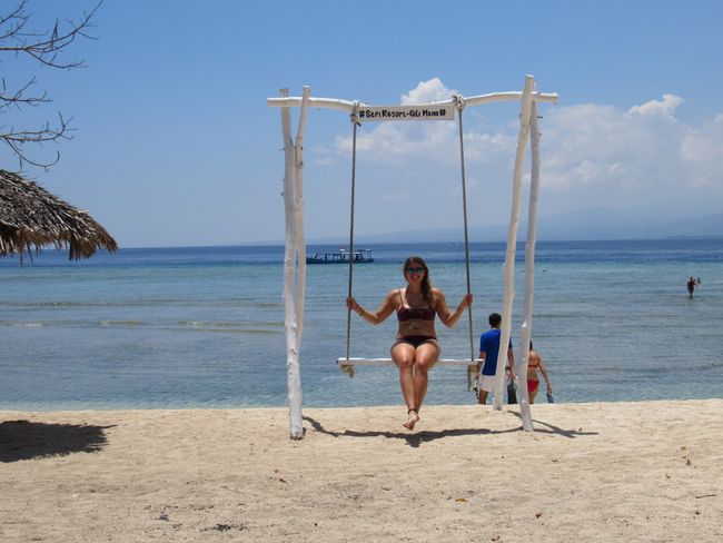 Swing on the beach of Gili Meno