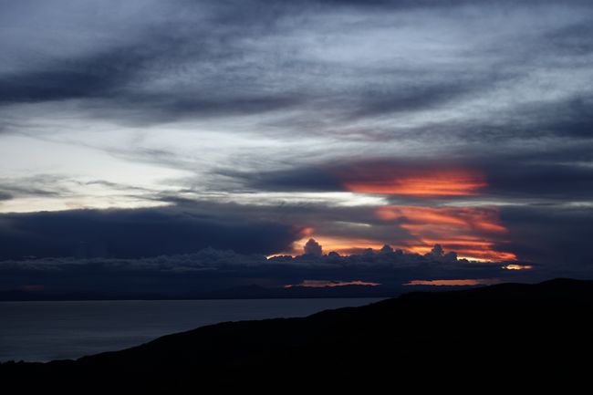 Evening glow over Lake Titicaca...
