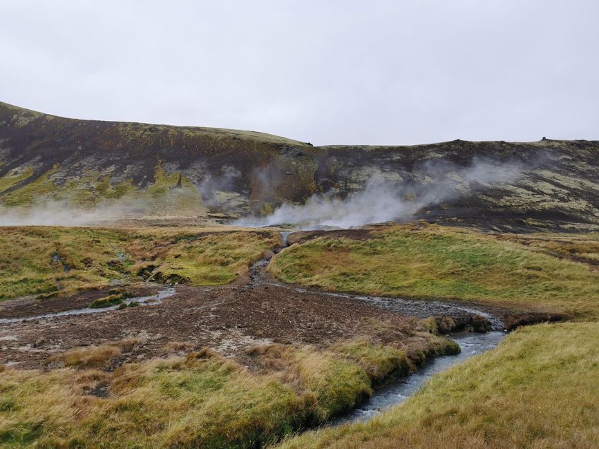 Steam of the hot springs