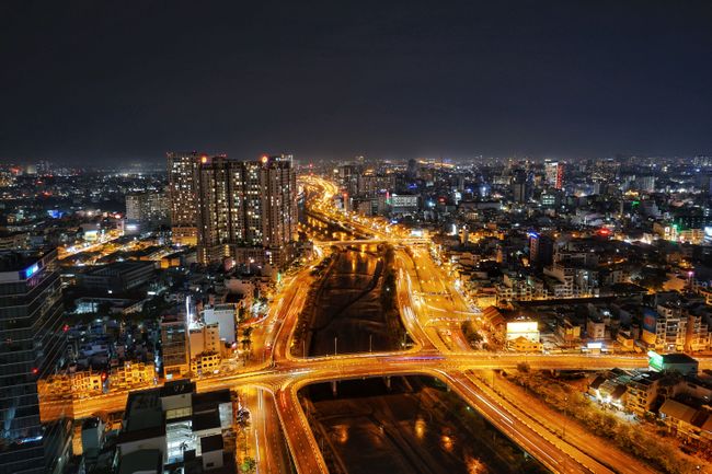 Das Treiben in Ho Chi Minh City von Oben