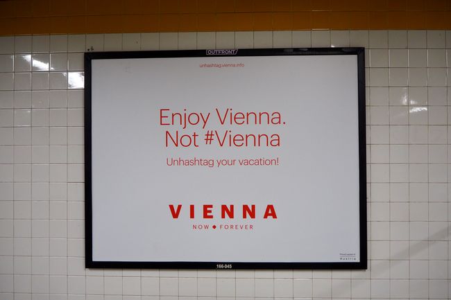 In der NY Subway, eine Wien-Werbung. Passend zu meiner Heimkehr 😉