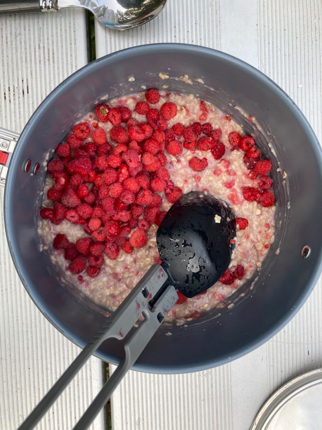 Wild Raspberry Porridge, yummie!