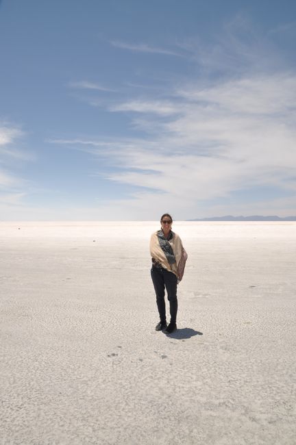 Finally in the salt desert, the largest one on earth. 22 (!) times as big as Lake Constance
