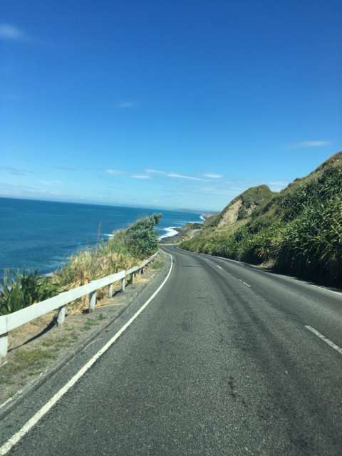 Coastal road towards Napier