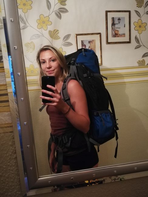 Day before departure - me and my backpack