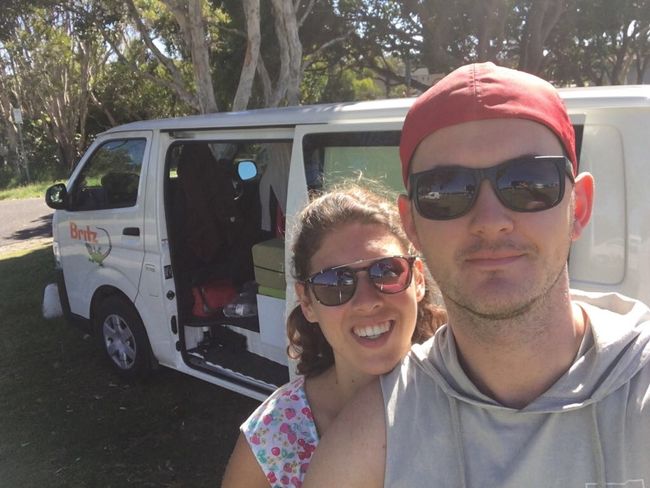 The two of us with our Britz campervan