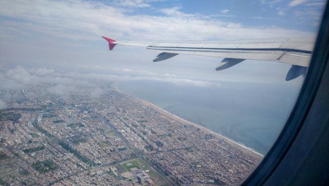 Der Blick beim Abflug aus Lima.